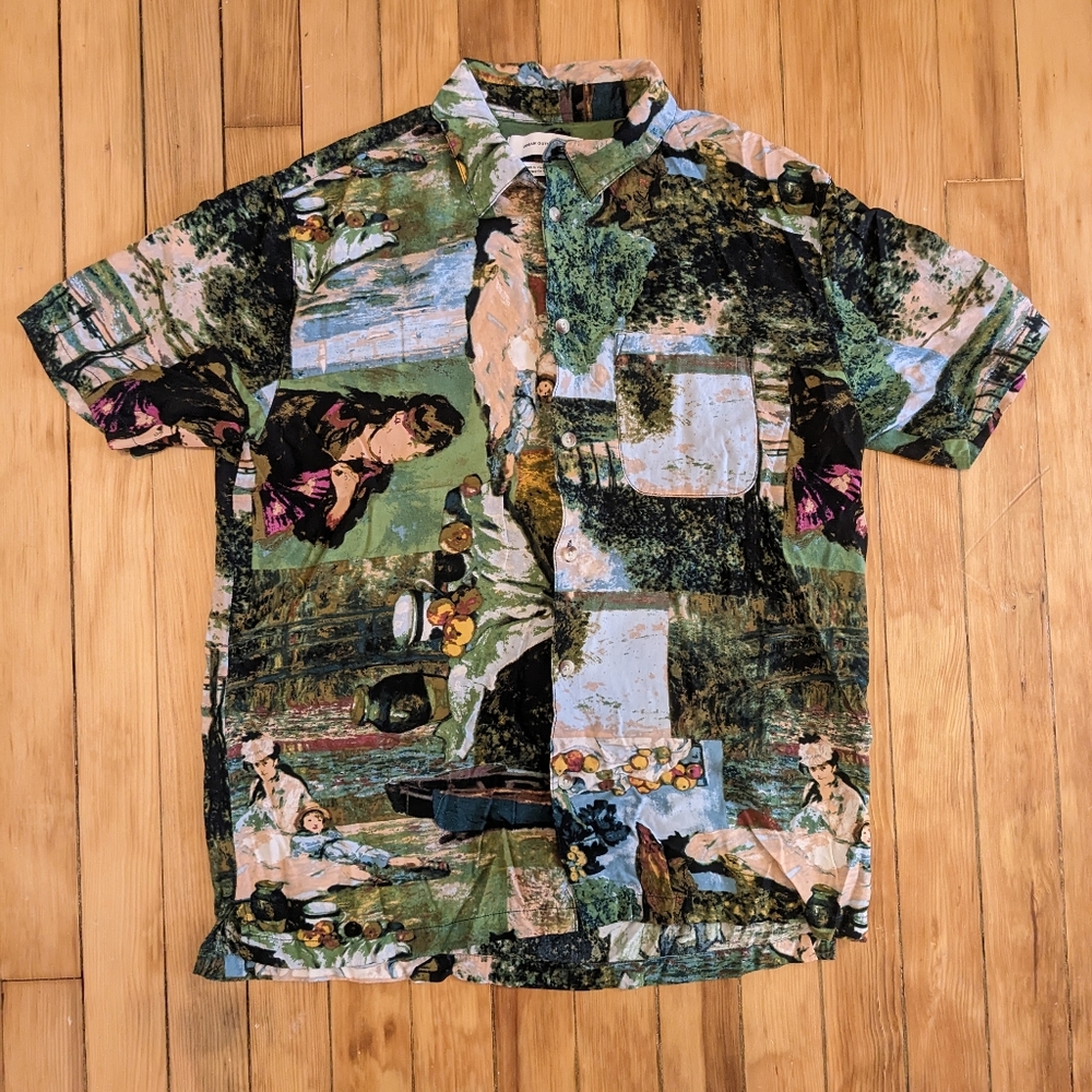 Urban Outfitters Art Motif Shirt Sleeve Shirt Size Small